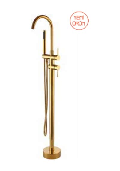 Newarc Step Tabandan Banyo Bataryası Altın Gold