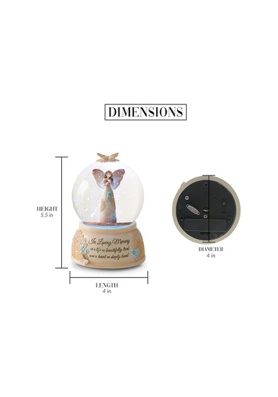 19061 Light Your Way Memorial İn Loving Memory Musical Water Globe, 100mm Diğer