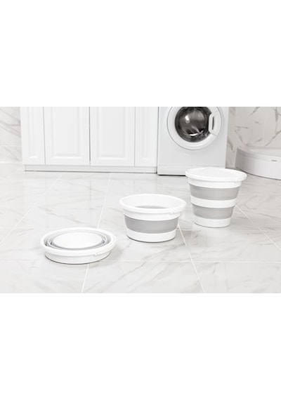 Pratik Katlanabilir Akordiyon Plastik Kova 12 8 Lt Çok Renkli