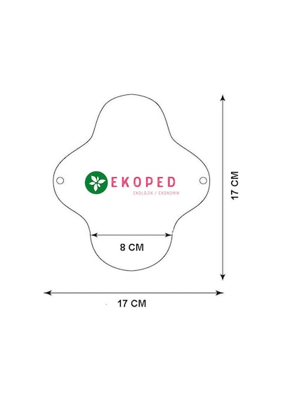 Ekoped Doğal Yıkanabilir Kadın Pedi Günlük 12'li