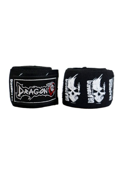 Dragondo 83831 Skull 3,5 Metre Bandaj Kuru Kafalı Boks Bandajı Siyah