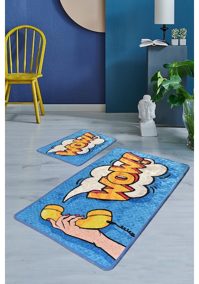 Wow Djt 2 Lı Set Banyo Halısı Çok Renkli