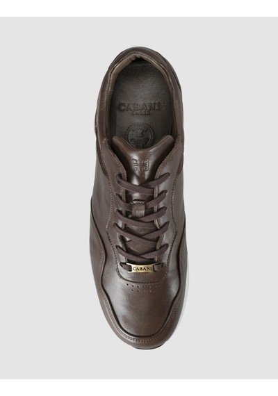 Cabani Kahverengi Hakiki Deri Erkek Casual Sneaker