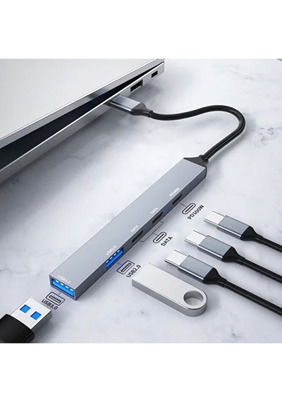 Pd 100w 5in1 Type-c To Usb Çoklayıcı Çevirici Hub 5 Port / 2xusb
