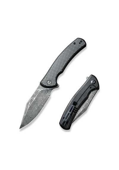 Civivi Sinisys Cf G10 Damascus Kamp Çakı Siyah