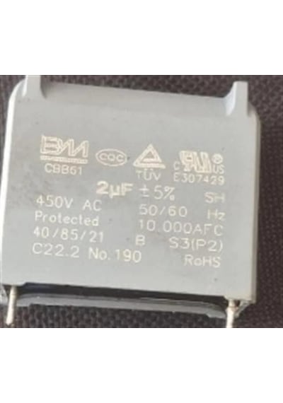 2µf 450vac Cbb61 Motor Ve Fan Başlangıç Kondansatörü