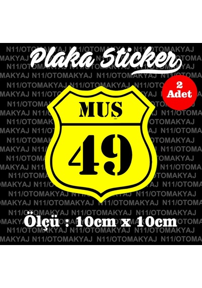 49 Muş İl Şehir Plaka Sticker Futbol Spor Kulüb