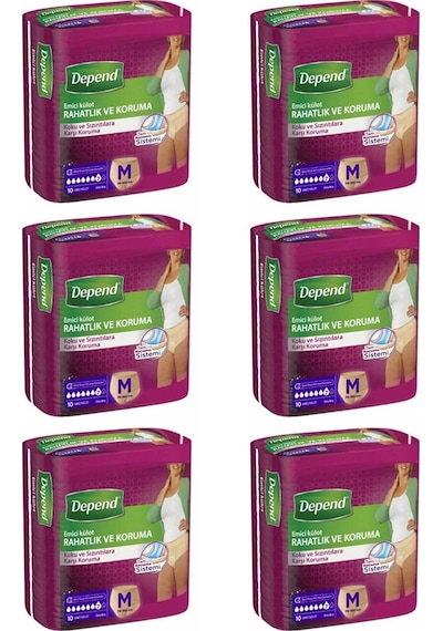 Depend Emici Külot M 6 x 10 Adet
