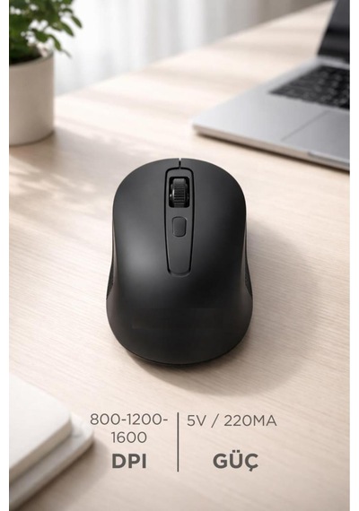 Kablosuz Mouse Usb Alıcılı Fare Tm22 Siyah -