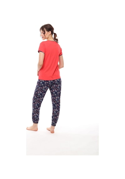 Pijadore 1448 Kadın Kısa Kollu Manşetli Pijama Takım 001