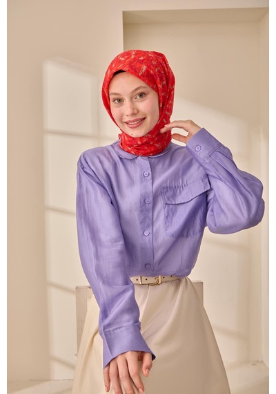 Silk Home Soft Eşarp 73091-32 Turuncu, Mürdüm, Vizon