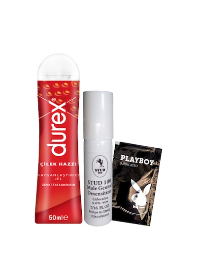 Durex Çilek Hazzı 50 Ml Jel + Penisinize Titreşimli Halka + Hediye