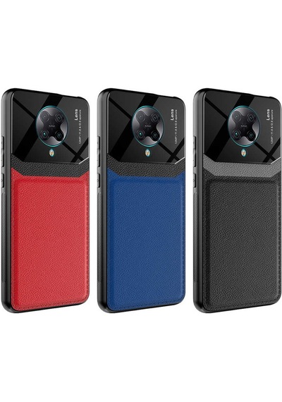 Xiaomi Redmi K30 Pro Kılıf Lens Deri Görünümlü Tpu Kapak