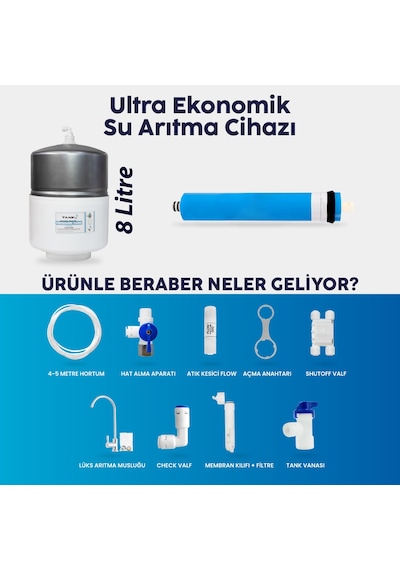 Tanıtıma Özel 8l Enkaplı Basınç Kırıcı Eko Su Arıtma Cihaz
