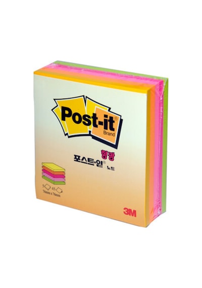 Post-it Küp Not Yapışkanlı Not Kağıdı 76mm76mm Neon Renkler 225 Yaprak Neokup33