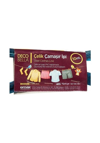 Çamaşır İpi Çelik 10mt Diğer