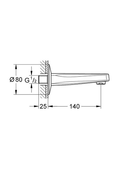 Grohe Baucurve Çıkış Ucu 13252000