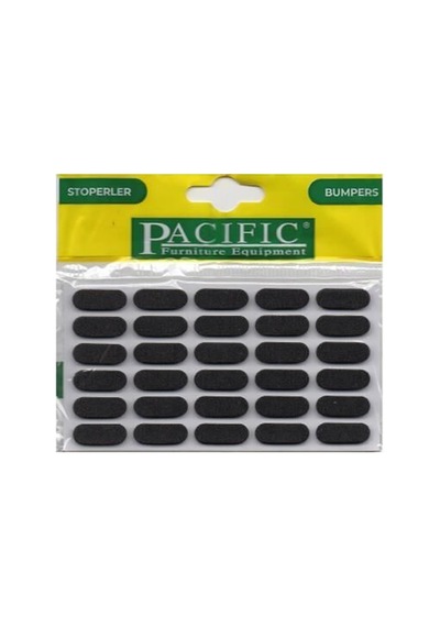 Cateksss Pacific Yapışkanlı Eva Bazlı Kapı Stoperi Siyah - 14 Lü Paket