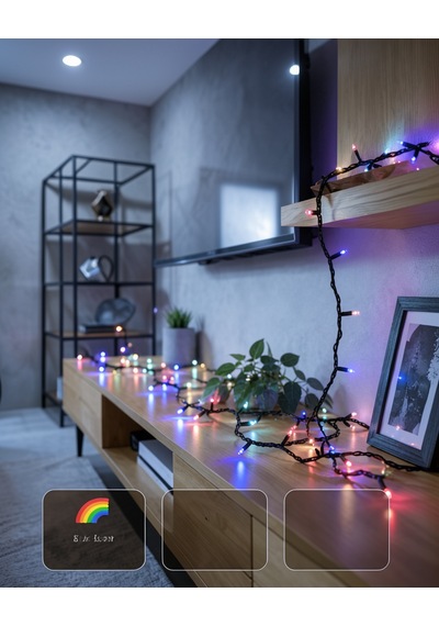 Dekoratif Peri Led 5 M 50 Ampullü Şeffaf Kablo Xuczzz5mledışıkrenkli-5-1-1 Çok Renkli