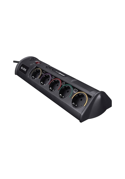 S-lınk Prz01 Prizhive 3m 1860 Joule 1.5mm 1 Usb 1 Typec 2.1a/5v 16a 250v 3680w 10'lu Akım Korumalı Priz Siyah