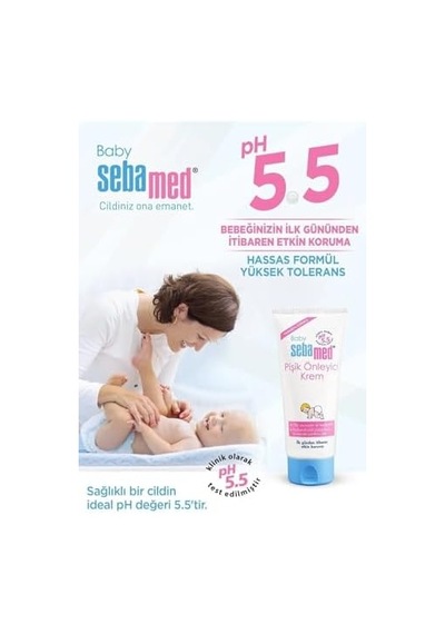 Baby Ph 5.5 Yoğun Nemlendirici Etkili Pantenol İçerikli Koruyucu Bebek Pişik Önleyici Krem 100 Ml