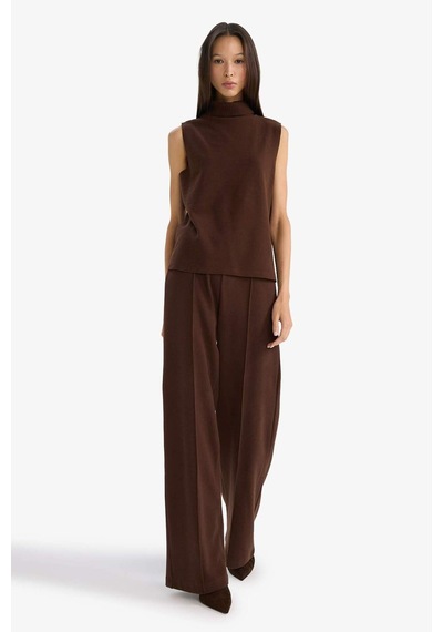 Defacto Wide Leg Geniş Bol Paça Pantolon G4282ax25wnbn341 Kahve-bn341