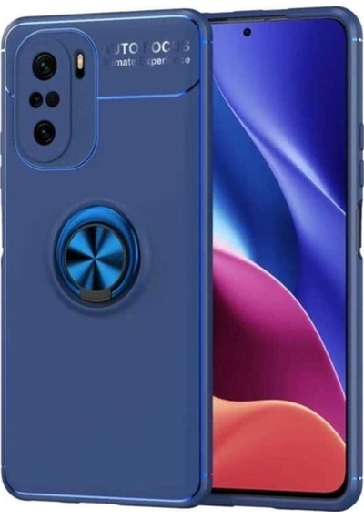 Xiaomi Redmi K40 Kılıf Zore Ravel Silikon Kapak Mavi