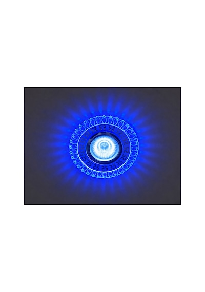 2 Adet Yl65 1757 Flora Led Çerçeveli 4000k + Mavi Yuvarlak Kristal Cam Spot Gu10 Duy Diğer