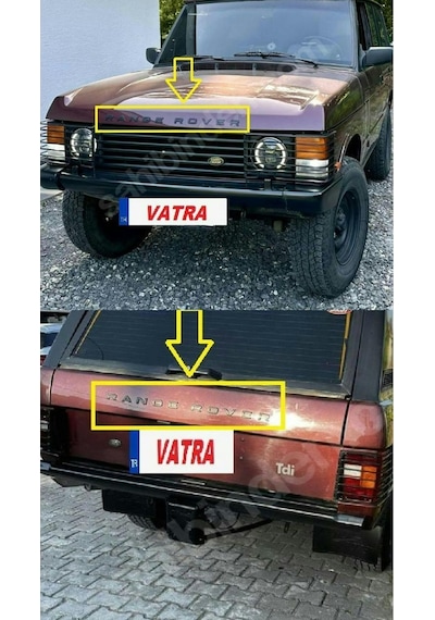 Range Rover 4.6 Hse Uyumlu Siyah Range Rover Kaput Ve Bagaj Yazısı