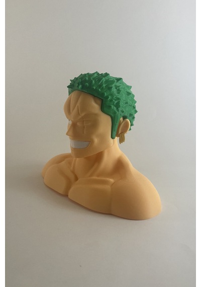 Kazanova Design Zoro Büst Figür One Piece Anime Pla Masaüstü Dekoratif Büyük Boy