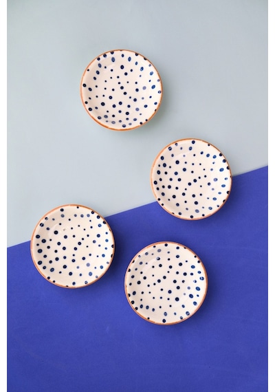 Tabak Evi Porselen Spotty Mini Kase Seti 9x2,50cm 4 Parça Çok Renkli