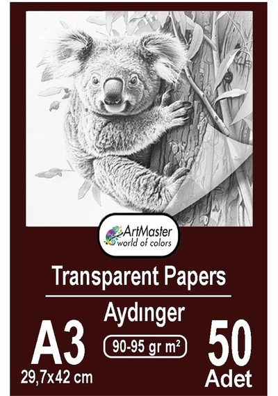 Aydınger Kağıdı A3 90-95 Gr Eskiz Kağıdı 50 Adet Artmaster Aydınger Kağıt 29,7x42 Cm Buzlu Mumlu Kağıt Çizim Kağıdı