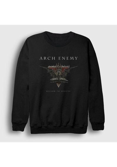 Presmono Unisex Believe Arch Enemy Sweatshirt Siyah