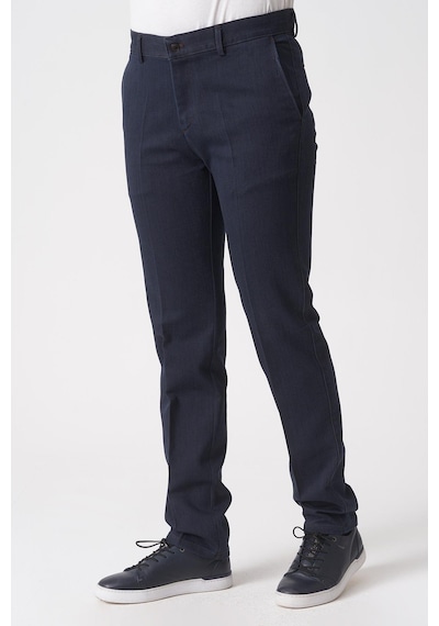 Whitw Stone Brasília P1032 Cosmos Pamuklu Slim Fit Pantolon Mavi Mavi