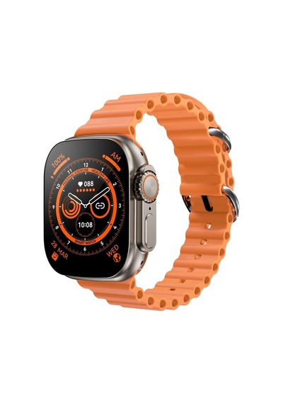 Gs8 Watch 8 Ultra Akıllı Saat Türkçe Siri Özellikli Watch 2.02 Inc Turuncu