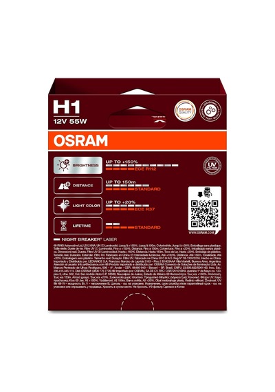 Osram Night Breaker Laser H1 Ampul 64150nl -%150 Daha Fazla Işık