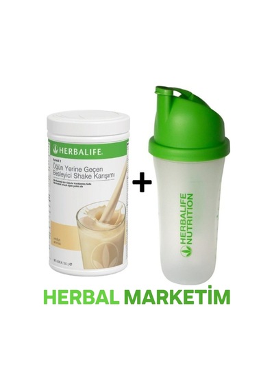 Herbalife Çikolata + Vanilya Aromalı Shake 2 x 550 G + Shaker 2'li