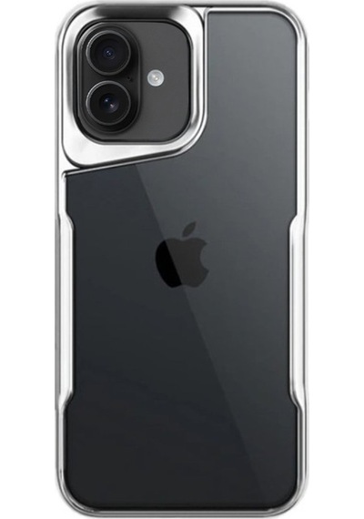 Apple Uyumlu - iPhone 16 Kılıf Boyi Silikon Kapak - Gümüş