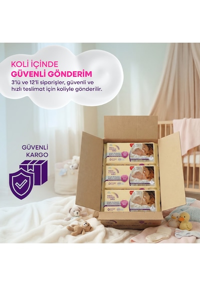 Med-cover Baby Pişik Önleyici Bakım Mendili Pudra Esintisi / 50'li x 3 Avantaj Paketi