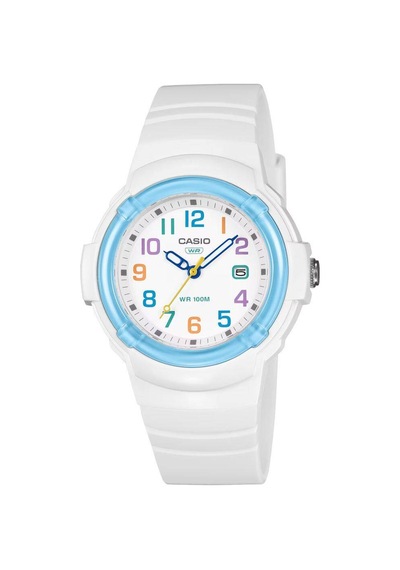 Casio Lx-800h-7a2vdf Quartz Silikon Kordon Beyaz 10 Atm 35 Mm Kadın Kol Saati Mavi