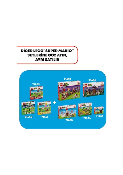 LEGO® Super Mario™ Peach’in Kalesi’nde Roy ile Savaş 71435 - 7 Yaş ve Üzeri Çocuklar için Yaratıcı Oyuncak Yapım Seti (738 Parça)
