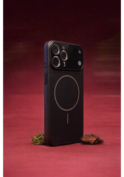 Apple iPhone 13 Pro Max Uyumlu Kamera Korumalı Magsafe Wireless Şarj Özellikli Full Glass Arka Kapak