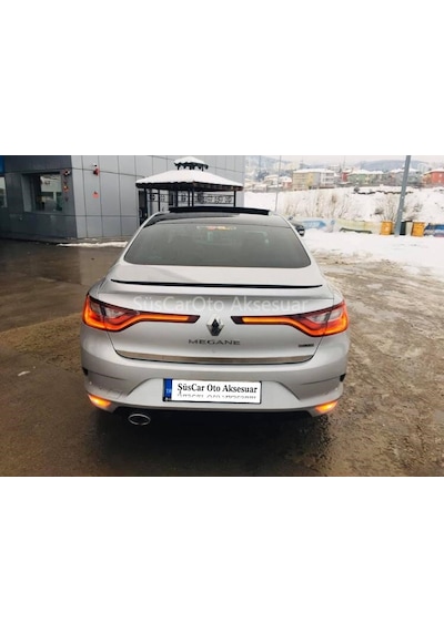 Renault Megane 4 Sedan Kasa Bagaj Üstü Spoiler Piano Black-Beyaz Parlak Siyah N11.2968