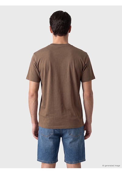 Lcwaıkıkı Classic Kahverengi Slim Fit İnce Kumaş Erkek Tişört /02