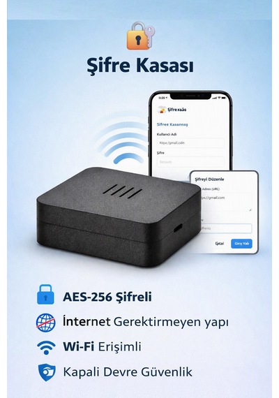 Şifre Kasası Wi-fi Erişimli Şifre Kayıt Modülü 5000 Kayıt Hafızalı
