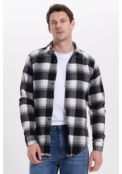 Tudors Erkek Slim Fit Dar Kesim Kareli Kışlık Oduncu Gömlek-42202 Çok Renkli Tudors Erkek Slim Fit Dar Kesim Kareli Kışlık Oduncu Gömlek-42202 Çok Renkli