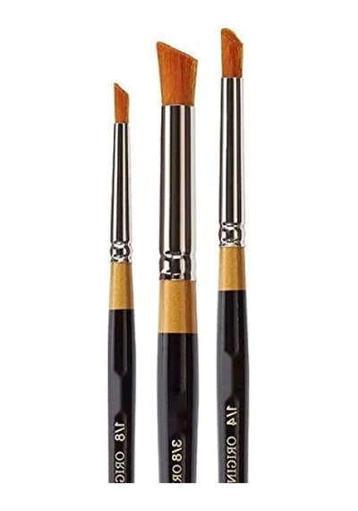 3'lü Set Profesyonel Taklon Deerfoot Stippler Fırça