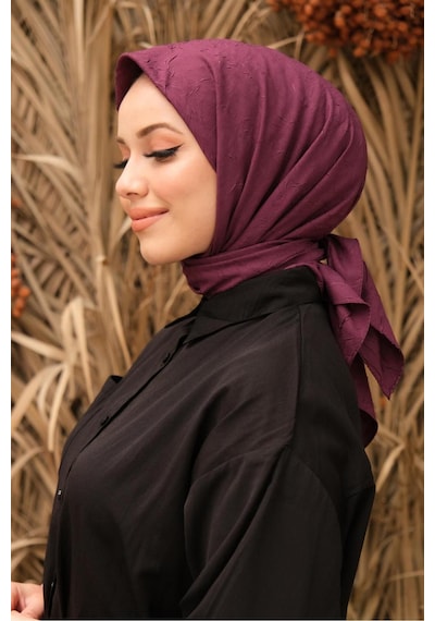 Bambu Kraş Eşarp Tesettür Giyim, Hafif, Rahat, Şık, Yüksek Kalite, Hijab, Scarf, Shawl Bordo