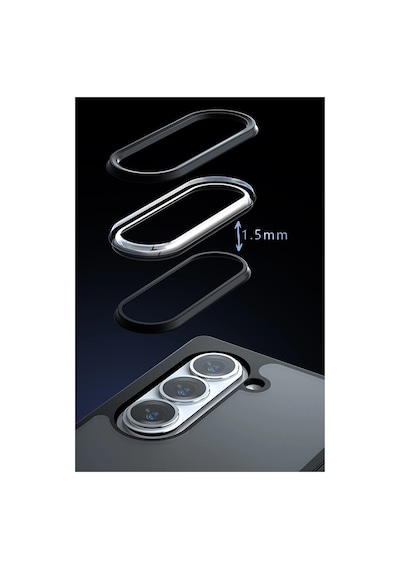 Samsung Galaxy Z Fold 5 Kılıf Blur Fold Kapak - Siyah - Siyah