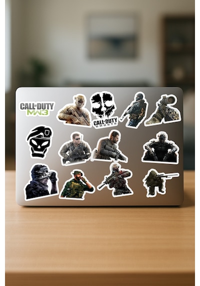 Call Of Duty Video Oyun Telefon Laptop Yapışkanlı Folyo Sticker Paketi 20 Adet Çok Renkli